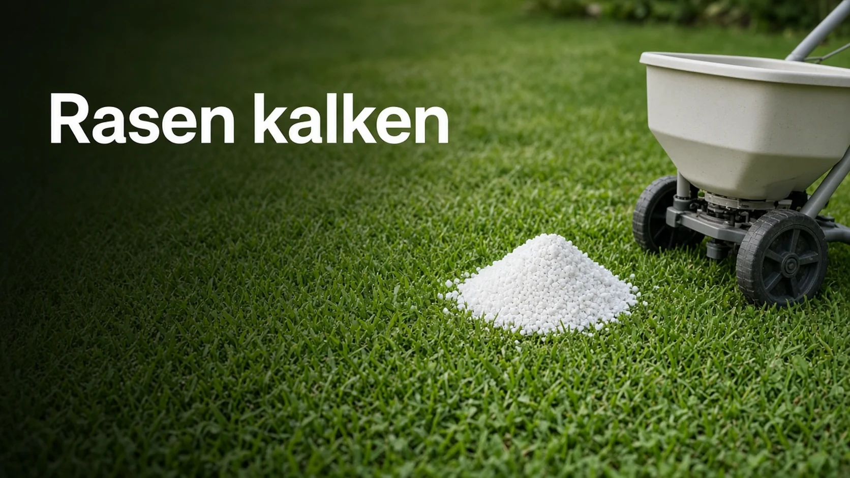 Gartenkalk auf einer Rasenfläche